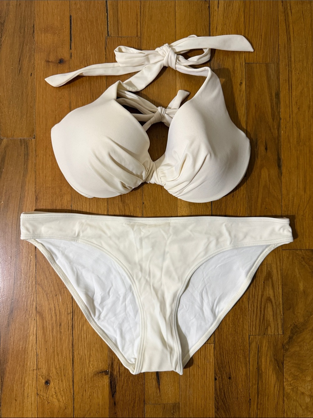 NWT Cream Halter Bikini Set - Women Swim